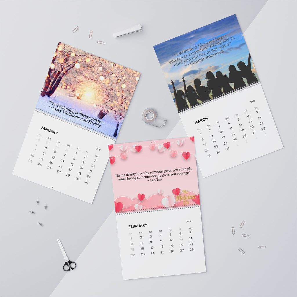 Inspirational Wall Calendar 2026 – Motivational Quotes & Seasonal Photography